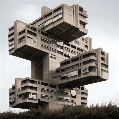 A building with a large square shape that says'the building is a square shape ' | Premium AI ...