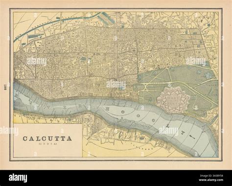 Calcutta town city plan. India. CRAM 1894 old antique vintage map chart ...