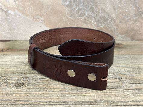 Full Grain Leather Snap-on Belt Engraved Leather Belt 100% - Etsy