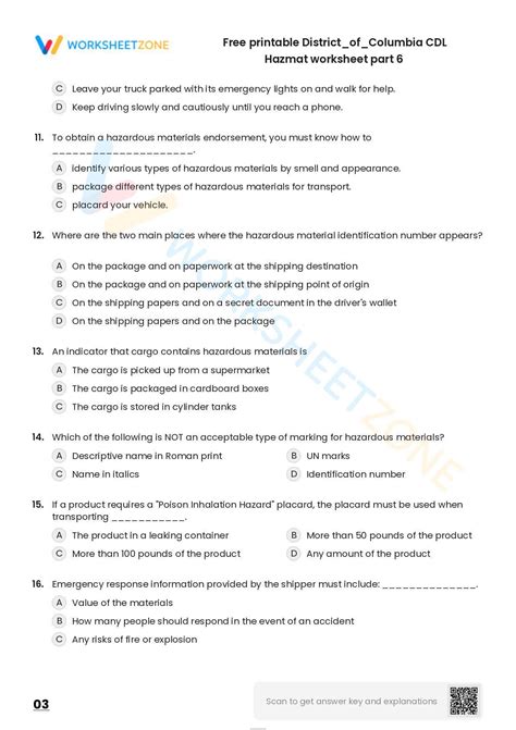 Hazmat Practice Test
