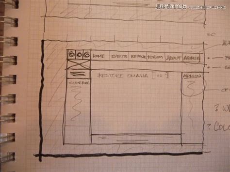 40个网页设计草图和线框图(3) - 设计之家