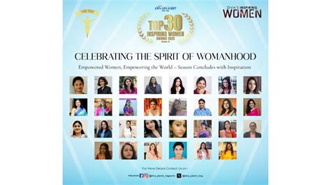 Winners of Top 30 Inspiring Women Awards 2025 ( Season 3 ) By Diva ...