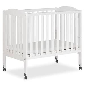 Buy Dream On Me 2 in 1 Portable Folding Stationary Side Crib, White ...