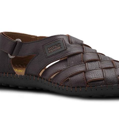 Doc and Mark Classic Brown/Tan Genuine Leather Sandals – DOC&MARK®