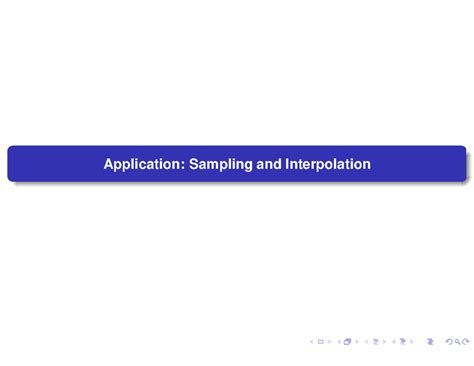 Sampling and Interpolation: Lecture Notes on Signal Processing - Studocu