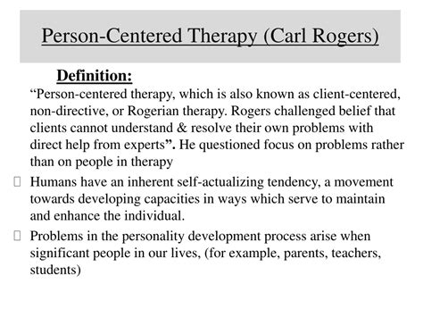 PPT - Person-Centered Therapy (Carl Rogers) PowerPoint Presentation, free download - ID:293356