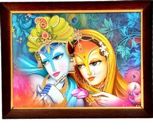 Gojeeva Radha Krishna Texture Effect With UV Digital Reprint 10 inch x ...