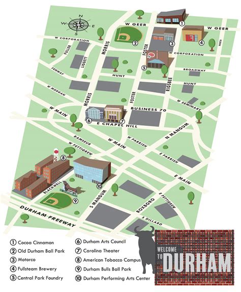 Map Of Downtown Durham Nc