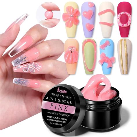 Buy THR3E STROKES Solid Builder Nail Gel,15ML 4 in 1 Nail Extension Gel ...