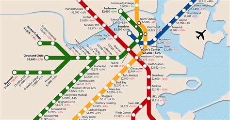 MBTA Subway Map 的图像结果