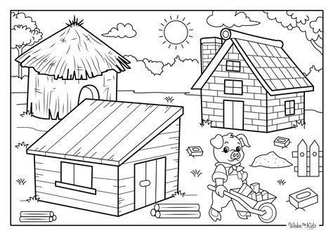 Three Little Pigs Coloring Pages Pdf