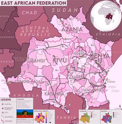 A more realistic version of the East African Federation, after its ...