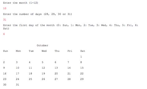 Image result for C Calendar Program