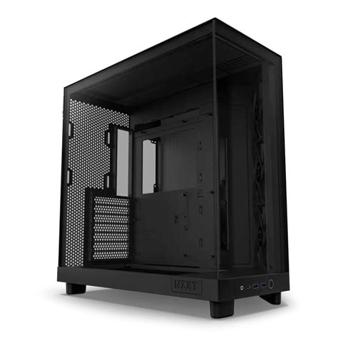NZXT H6 Flow Tempered Glass Compact Dual-Chamber Mid-Tower Airflow Case ...