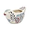 SHANAYRA Multicolor Leafy Motif Handmade Bird Shape Ceramic Planter ...