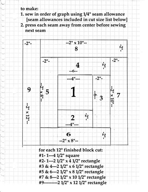 Image result for Log Cabin Quilt Block Pattern 12