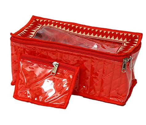 Kuber Industries™ Jewellery Kit with 10 Transparent Pouches (Red ...