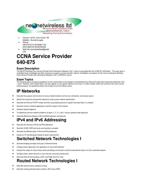 Image result for CCNA Course Outline PDF