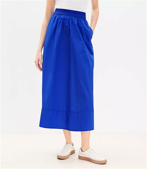 Poplin Midi Skirt