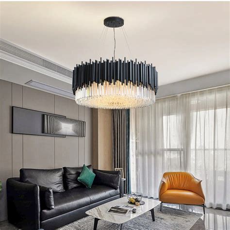 Modern luxury crystal high low ceiling living room pendant light – Artofit