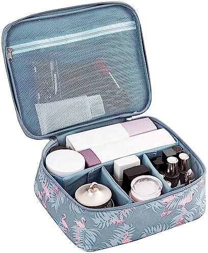 Buy VIULVUK Portable Travel Makeup Pouch with Adjustable Dividers for ...