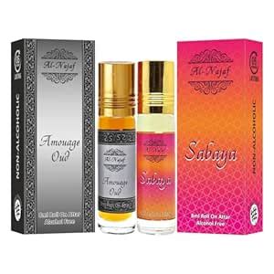 Al Najaf 8 ml Roll on Attar | Amouageoud | Sabaya | Combo of 2 : Amazon ...