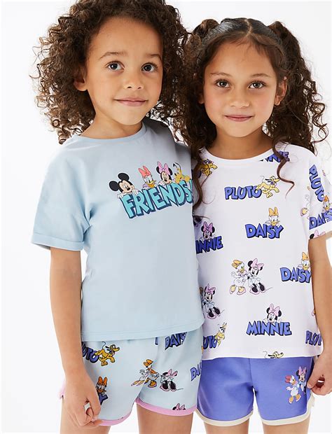 Buy 2pk Pure Cotton Minnie Mouse™ T-Shirts (2-7 Yrs) at Marks & Spencer