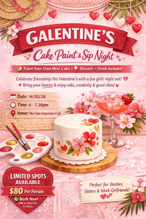 Galentines Cake , Paint and sip night , 51 Carnarvon Street, , Suva ...