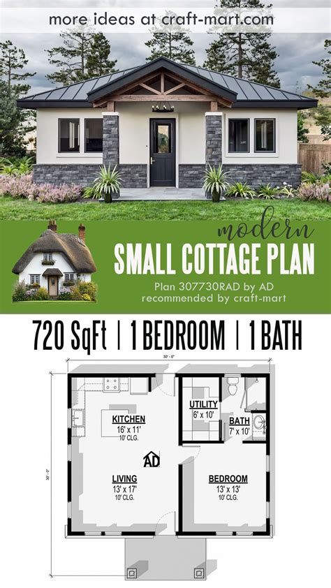 14+ Modern Cottage House Plans | Cottage plan, Small cottage plans ...