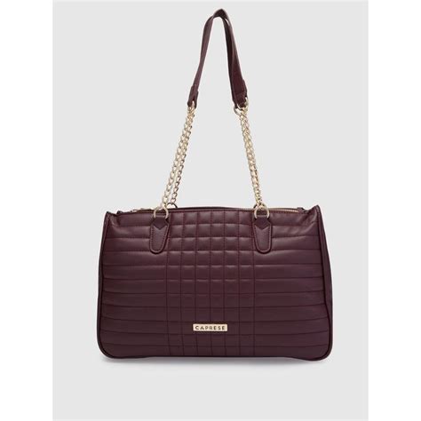 Buy Caprese Maxim Satchel Large Maroon (L) Online
