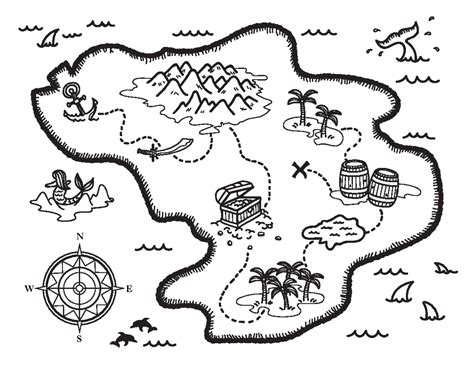Treasure-map-coloring-page - BBA In Hotel Management - in of am in r o ...