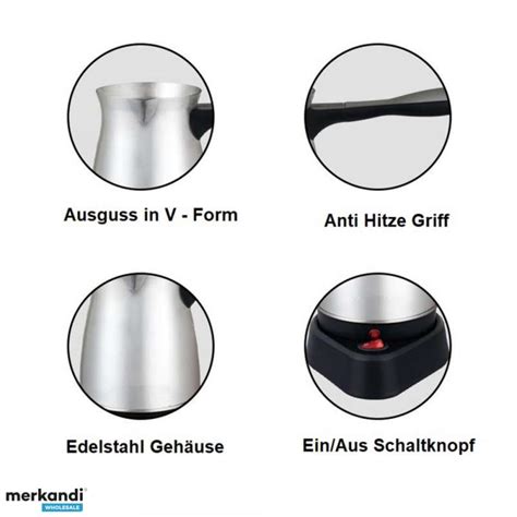 Cheffinger CF ECMO.6:600ml Electric Stainless Steel Turkish Espresso ...