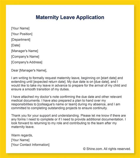 Maternity Leave Application: Format & Writing Tips (2026)