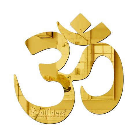 Buy Wall1ders Big Om (20.32 x 20.32 Size) Acrylic Mirror Wall Decor ...