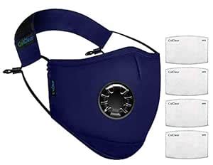 OxiClear N99 Anti Pollution Reusable Face Mask with 4 Activated Carbon ...