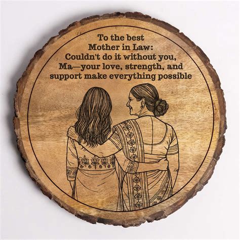 Buy Personalized Hand Carved Engraved Mother In Law Theme Wooden ...