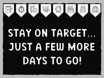 STAY ON TARGET... JUST A FEW MORE DAYS TO GO! End Of Year Theme ...