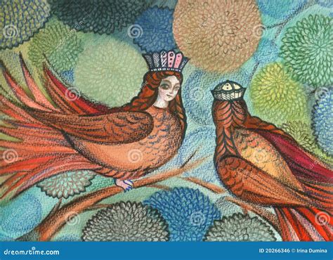 Mythological Sirin Bird Half-woman Half-bird In Black Contour Vector ...