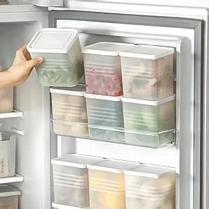 Buy DRAWBRIDGE 6 PCS Fridge Side Door Storage Box with Lid ...