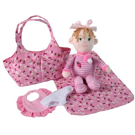 Snuggle Stuffs Lil' Baby Bug Infant Doll & Diaper Bag Playset : Amazon ...
