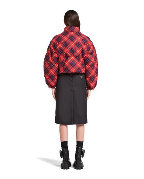 Plaid puffer jacket | Prada