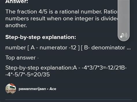 Express-4/5 as a Rational Number With: Numerator 12 - Brainly.in