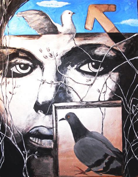 "Framed Woman": Grey Mixed_Media (72x48) by Partho Sengupta | ArtZolo.com