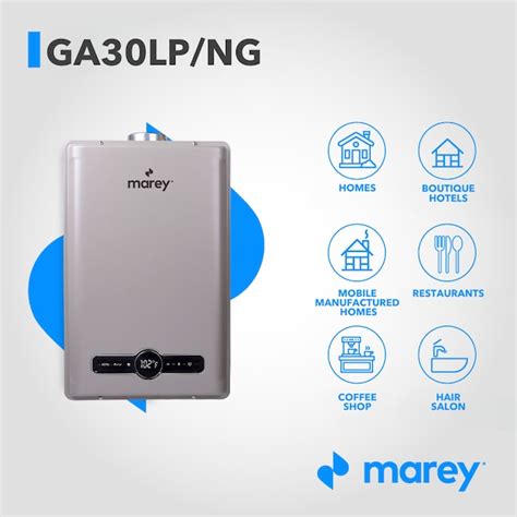 MAREY Tankless Water Heater Gas, 8.5 GPM, 199,000 BTU, Natural Gas ...