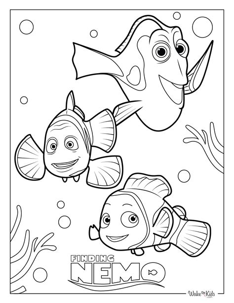 White Nemo Coloring Page