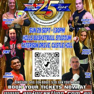 AWF Wrestling 25 Year Anniversary Castle Hill, Hills Basketball Stadium ...
