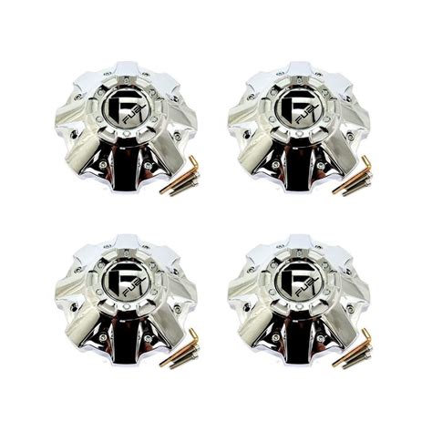 Buy 4 Fuel Off-Road Wheels Chrome Wheel Center Hub Caps 5/6/8Lug D715 ...