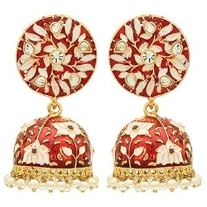 Sanjog Traditional Meenakari Jhumki Earring For Girls/Women For Party ...