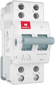 HAVELLS mcb changeover 63a 2 pole MCB Price in India - Buy HAVELLS mcb ...