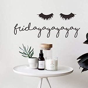 Buy TsiMzqM Closed Eyes Eyelashes Wall Sticker Home Salon Decal ...